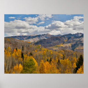 Fall Colors of Aspens & Oaks Keebler Pass Poster