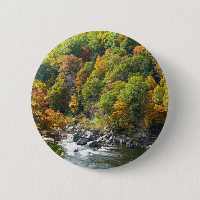 Fall Colour at Ohiopyle State Park 2 Inch Round Button (Front)