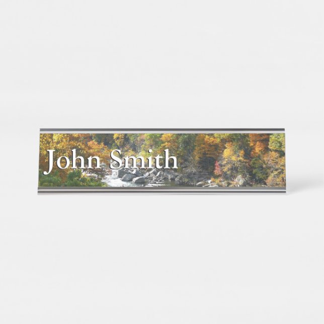 Fall Colour at Ohiopyle State Park Desk Name Plate (Front)