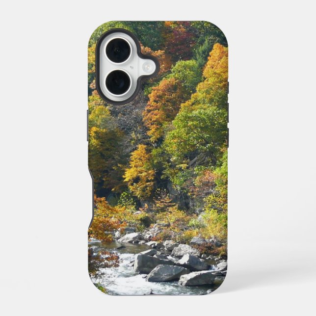 Fall Colour at Ohiopyle State Park iPhone 16 Case (Back)