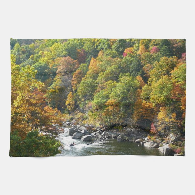 Fall Colour at Ohiopyle State Park Kitchen Towel (Horizontal)