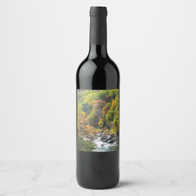 Fall Colour at Ohiopyle State Park Wine Label (Front)