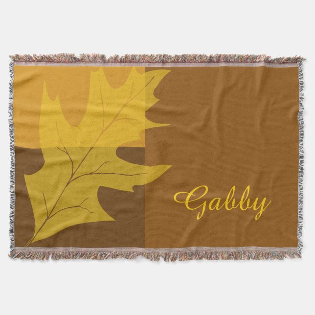 Fall Colour Block Throw Blanket (Front)