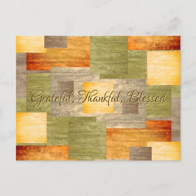 Fall Colour Blocks Postcard (Front)