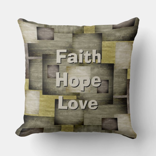 Fall Colour Blocks Throw Pillow (Front)