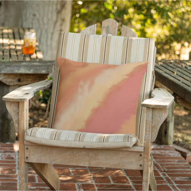 Fall Colour Flame Orange Brown  Outdoor Pillow (Chair)