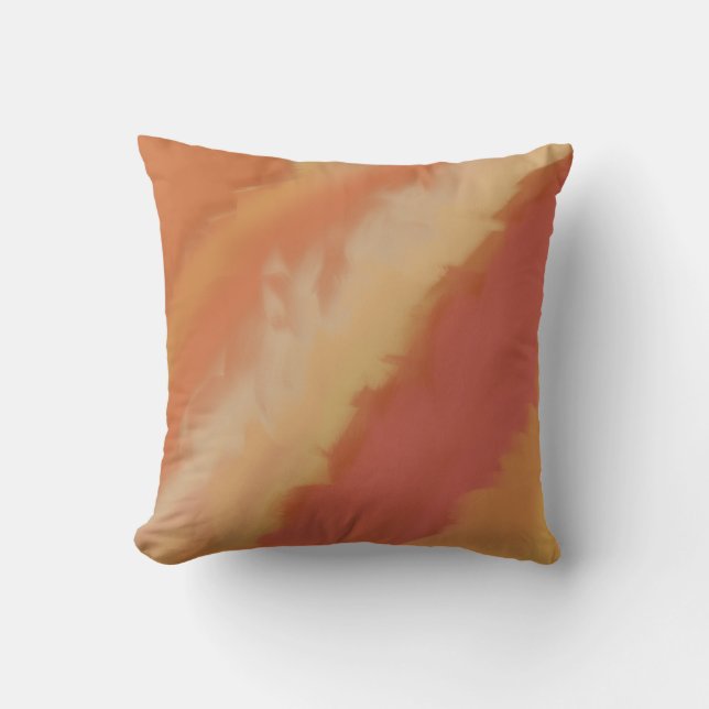 Fall Colour Flame Orange Brown  Throw Pillow (Front)