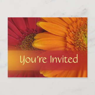 Fall colour invitation postcard