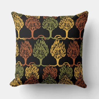 Fall Colour Trees Throw Pillow