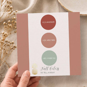 Fall Colour Wedding Palette HEX Codes Invitation
