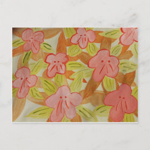 Fall Coloured Flowers Postcard