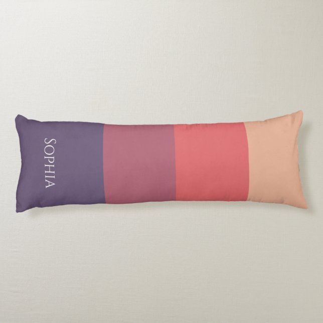 Fall Coloured Stripes- Body Pillow (Back)