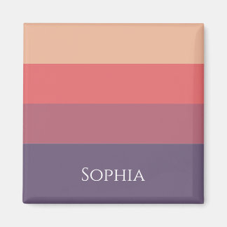 Fall Coloured Stripes-  Magnet
