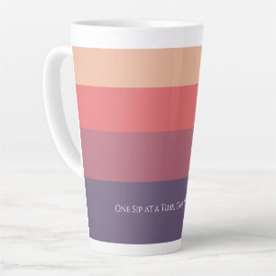 Fall Coloured Stripes-Motivational-Mug Latte Mug