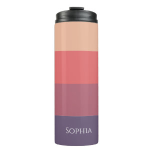 Fall Coloured Stripes-Sip in Style This Autumn- Thermal Tumbler