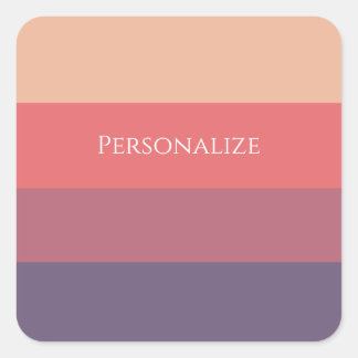 Fall Coloured Stripes- Square Sticker
