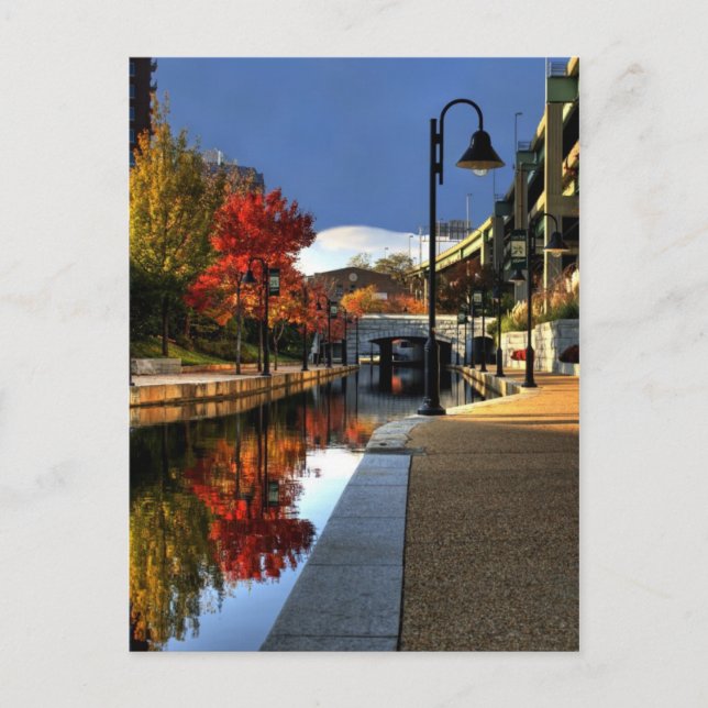 Fall Colours Along The Canal Postcard (Front)