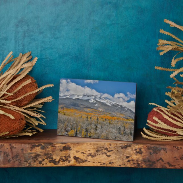 Fall Colours Aspens &  | Rocky Mountains, Colorado Plaque (Side)