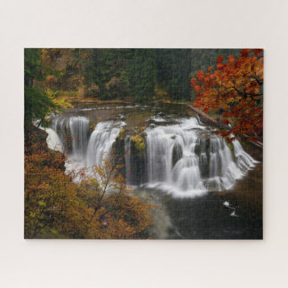 Fall Colours at Lower Lewis Falls in Washington Jigsaw Puzzle