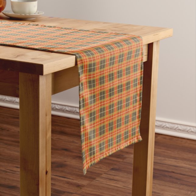 Fall Colours Classic Plaid Short Table Runner (In Situ)