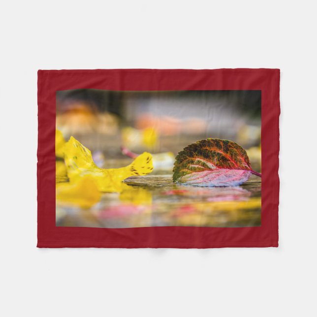 Fall colours fleece blanket (Front (Horizontal))
