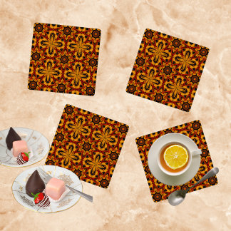 Fall Colours in Modern Design Coaster Set