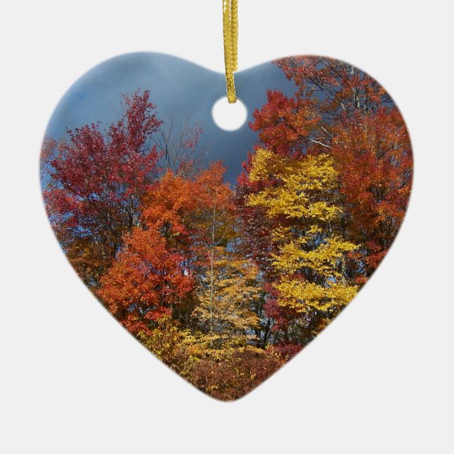 Fall Colours in the Blue Ridge Mountains Ceramic Ornament (Front)