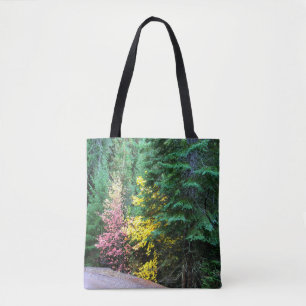 Fall colours in the mountains.... tote bag
