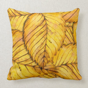 Fall Colours Leafs Pattern Throw Pillow