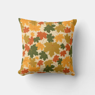 Fall Colours Leaves Throw Pillow