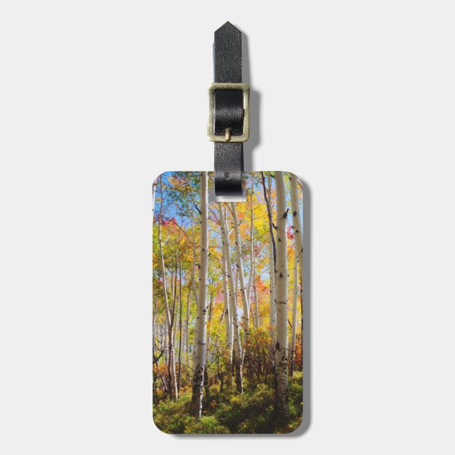 Fall colours of Aspen trees 5 Luggage Tag (Front Vertical)