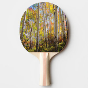 Fall colours of Aspen trees 5 Ping Pong Paddle