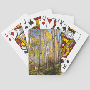 Fall colours of Aspen trees 5 Playing Cards