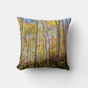 Fall colours of Aspen trees 5 Throw Pillow