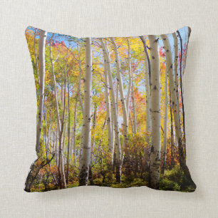 Fall colours of Aspen trees 5 Throw Pillow