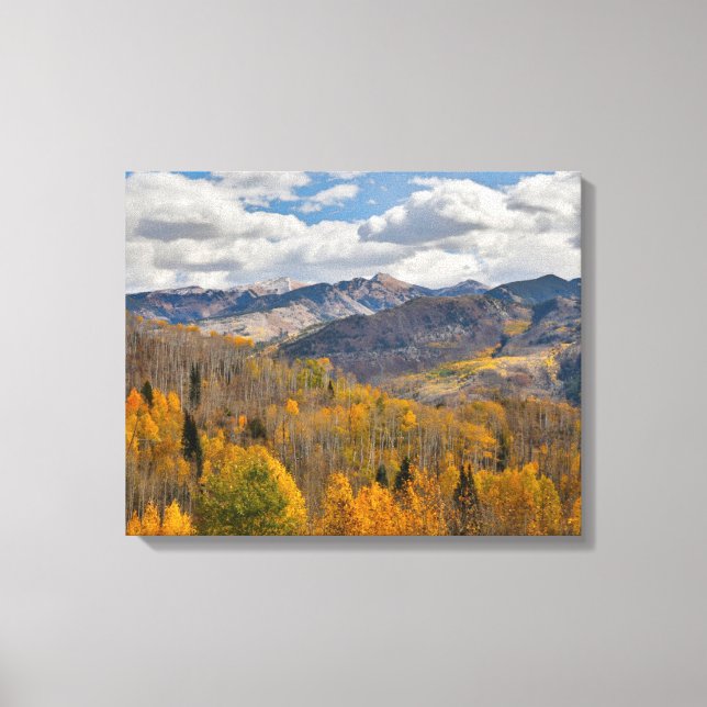 Fall Colours of Aspens & Oaks Keebler Pass Canvas Print (Front)
