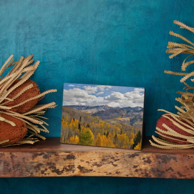 Fall Colours of Aspens & Oaks Keebler Pass Plaque (Side)