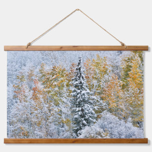 Fall Colours of Aspens & Snow Keebler Pass Hanging Tapestry