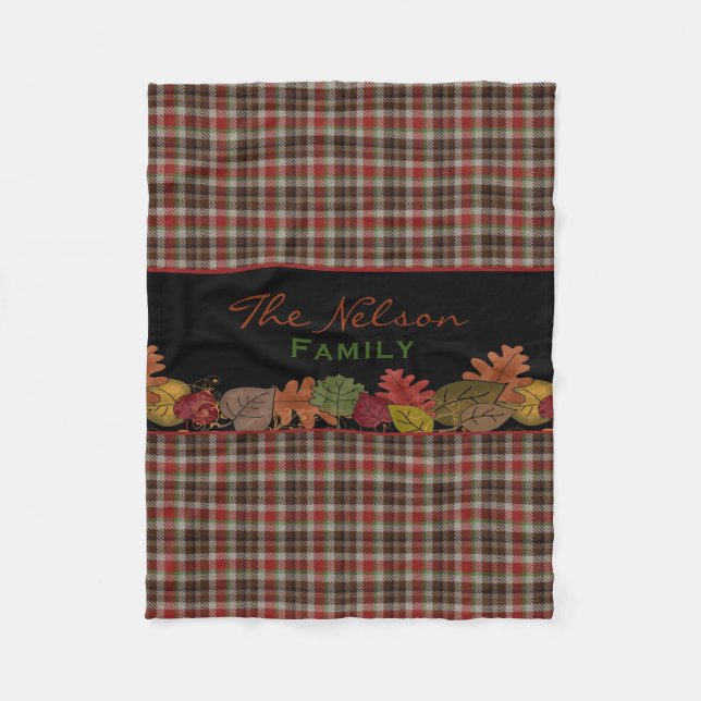 Fall Colours Personalized Fleece Blanket (Front)