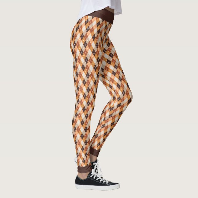 Fall Colours Plaid Leggings (Right)