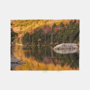 Fall Colours Reflected on Beaver Pond Fleece Blanket