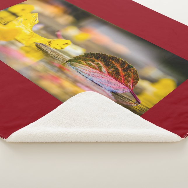 Fall colours sherpa blanket (3/4)