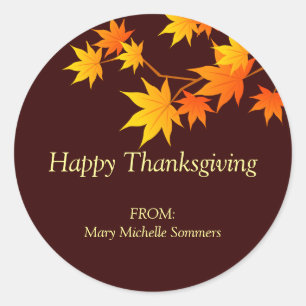 Fall Colours Thanksgiving Label