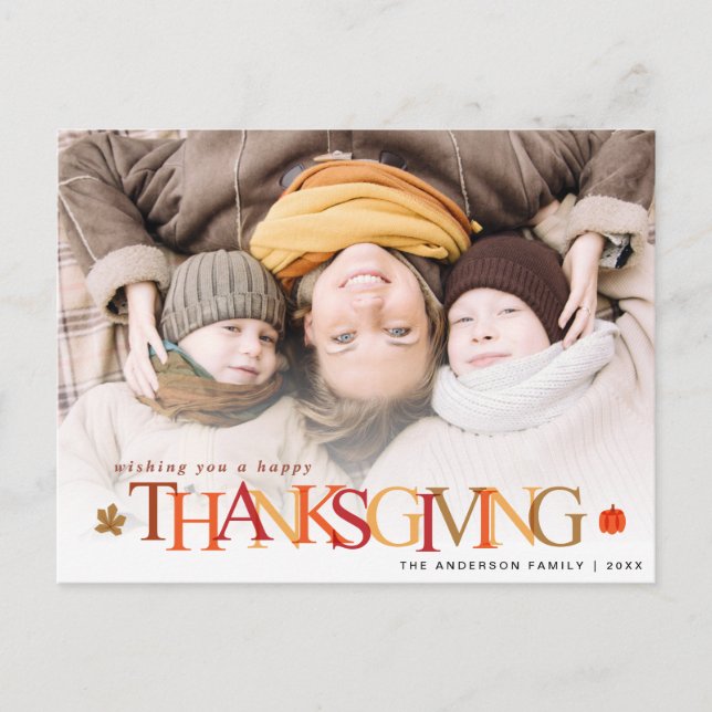 fall colours Thanksgiving photo Postcard (Front)