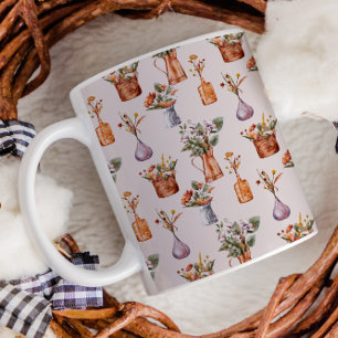 Fall Cottage Farmhouse Thanksgiving Floral Copper Coffee Mug