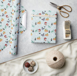 Fall Cottaggecore Halloween Aesthetic Wrapping Paper