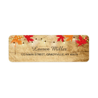 Fall Country Lights address label small size