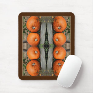 Fall Country Pumpkin Pair Abstract Mouse Pad