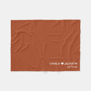 Fall Country Wedding Fleece Blanket Favour