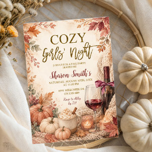 Fall Cozy Girls Night Invitation